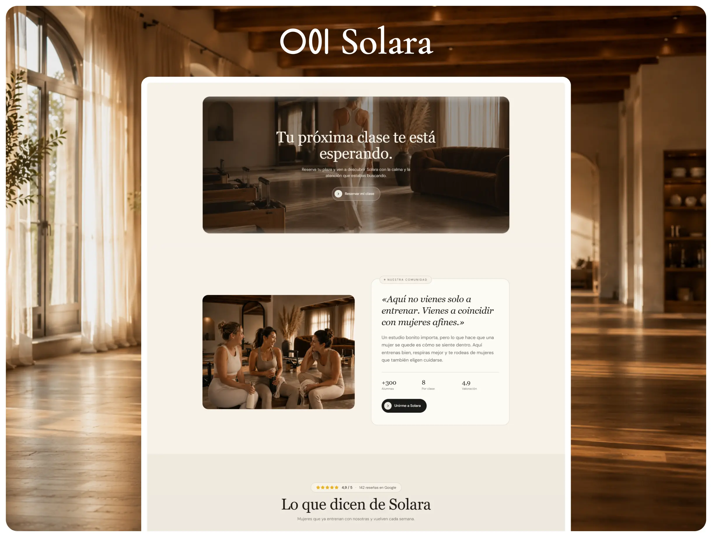 Solara Pilates — Servicios