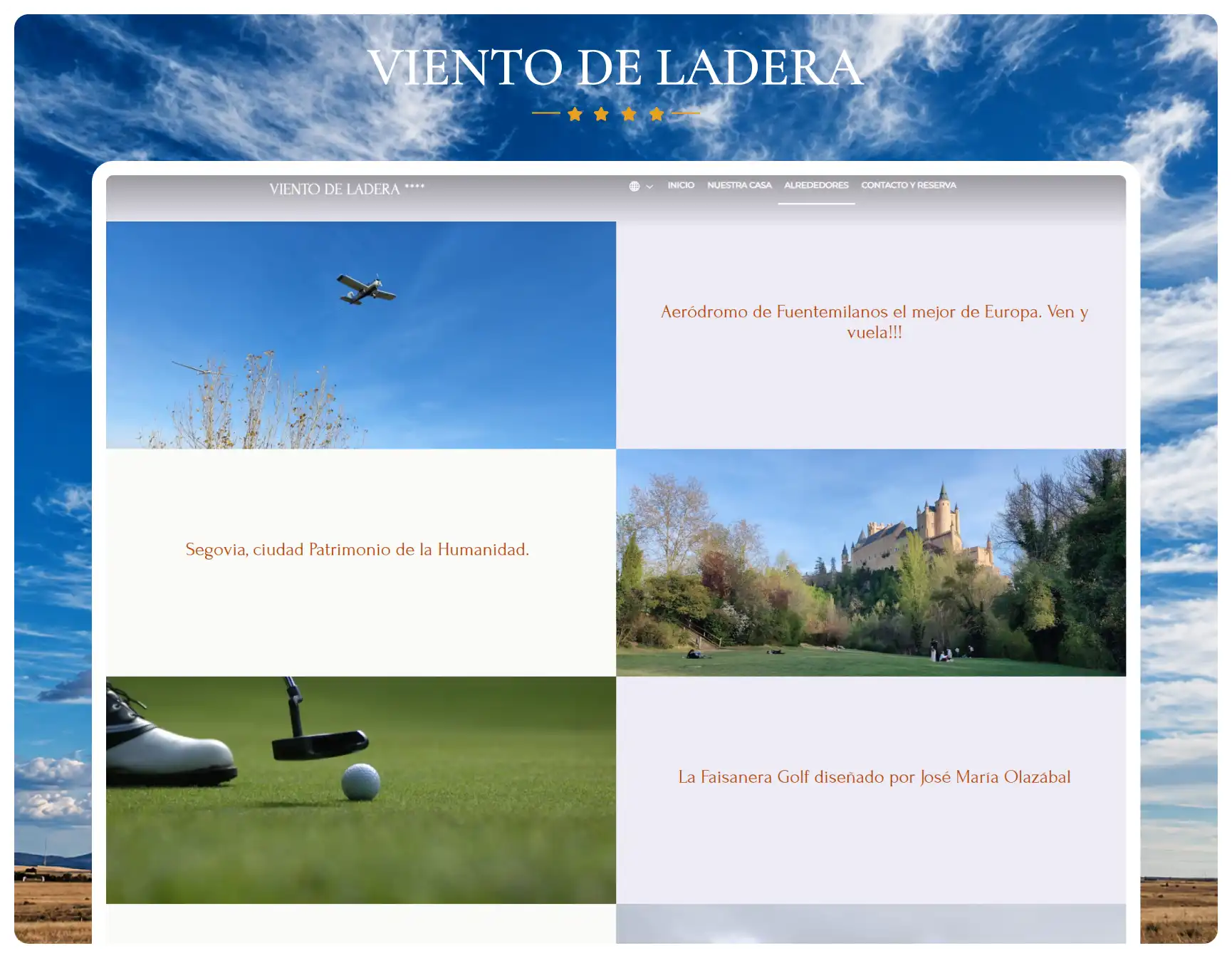 Viento de Ladera — Alrededores web anterior