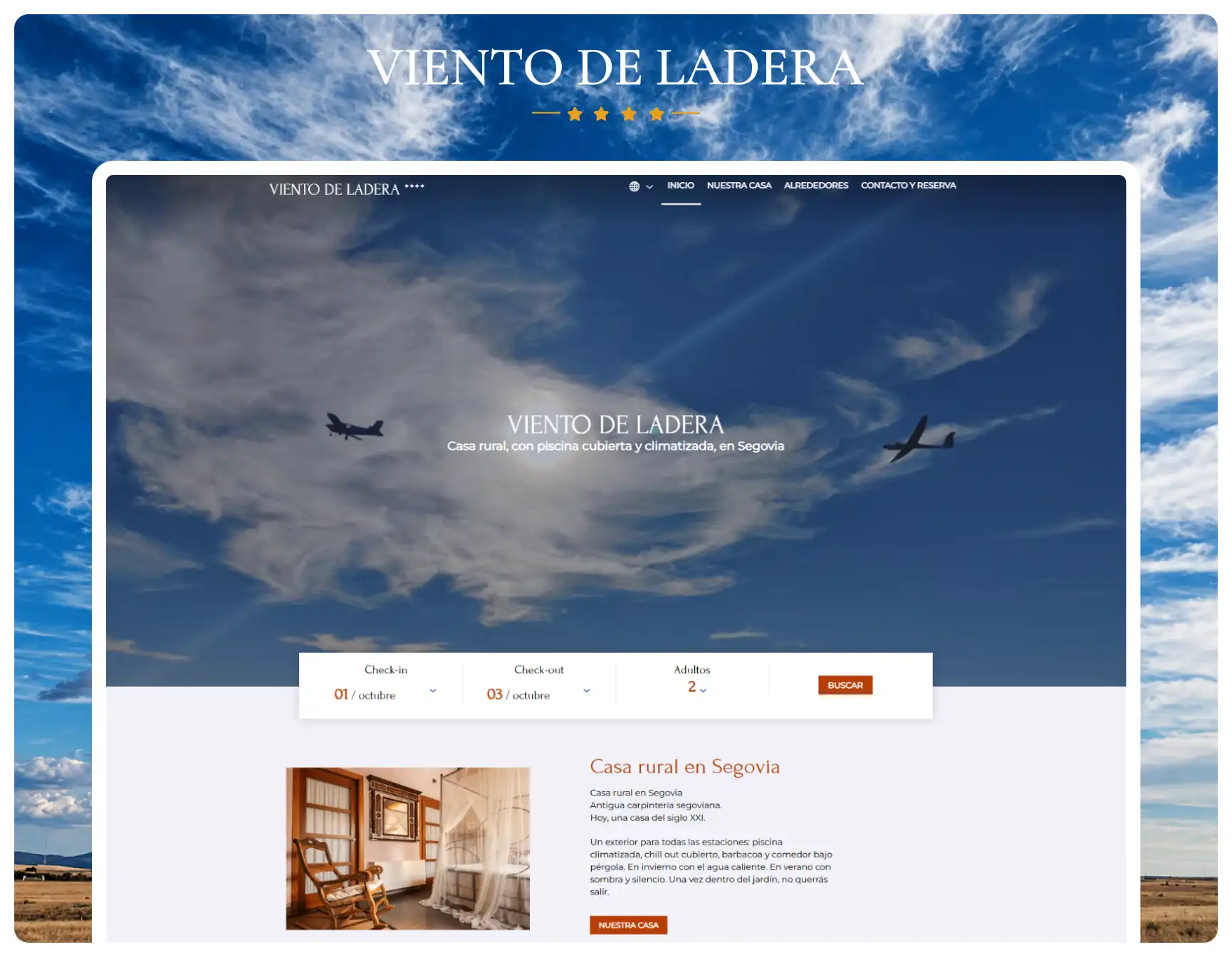 Viento de Ladera — Inicio web anterior
